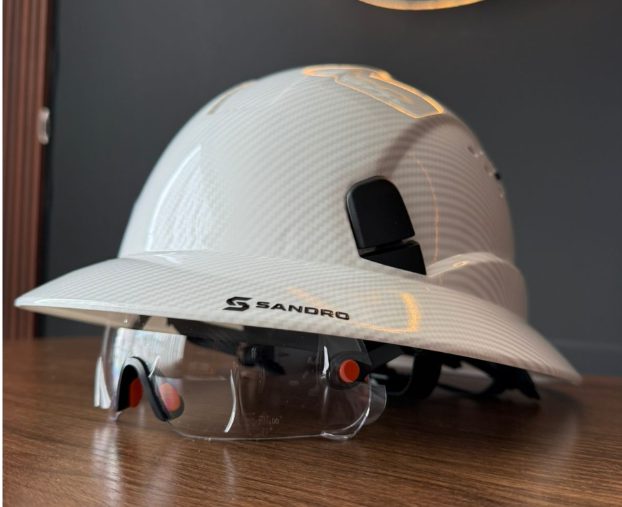 ANSI Casco de Seguridad Tipo Ala Completa con Visor Integrado